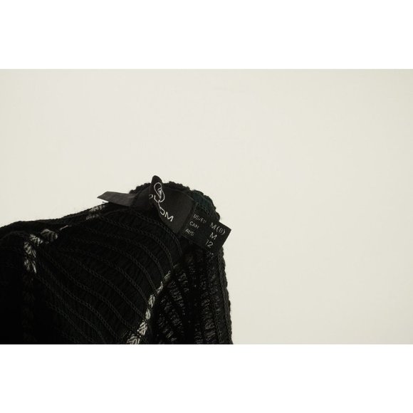 New Volcom Coco Tie Chest Black Striped V-Neck Crop Top Women's M Light Viscose - Picture 7 of 9